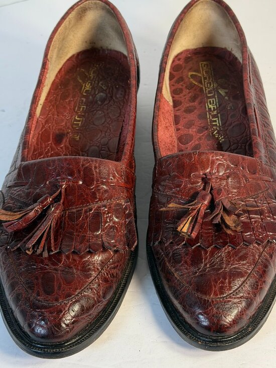 Men\'s Brown Tassel size 9D Loafers main image 5